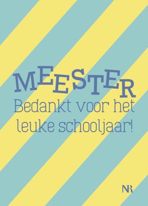 Meester bedankt voor het leuke schooljaar